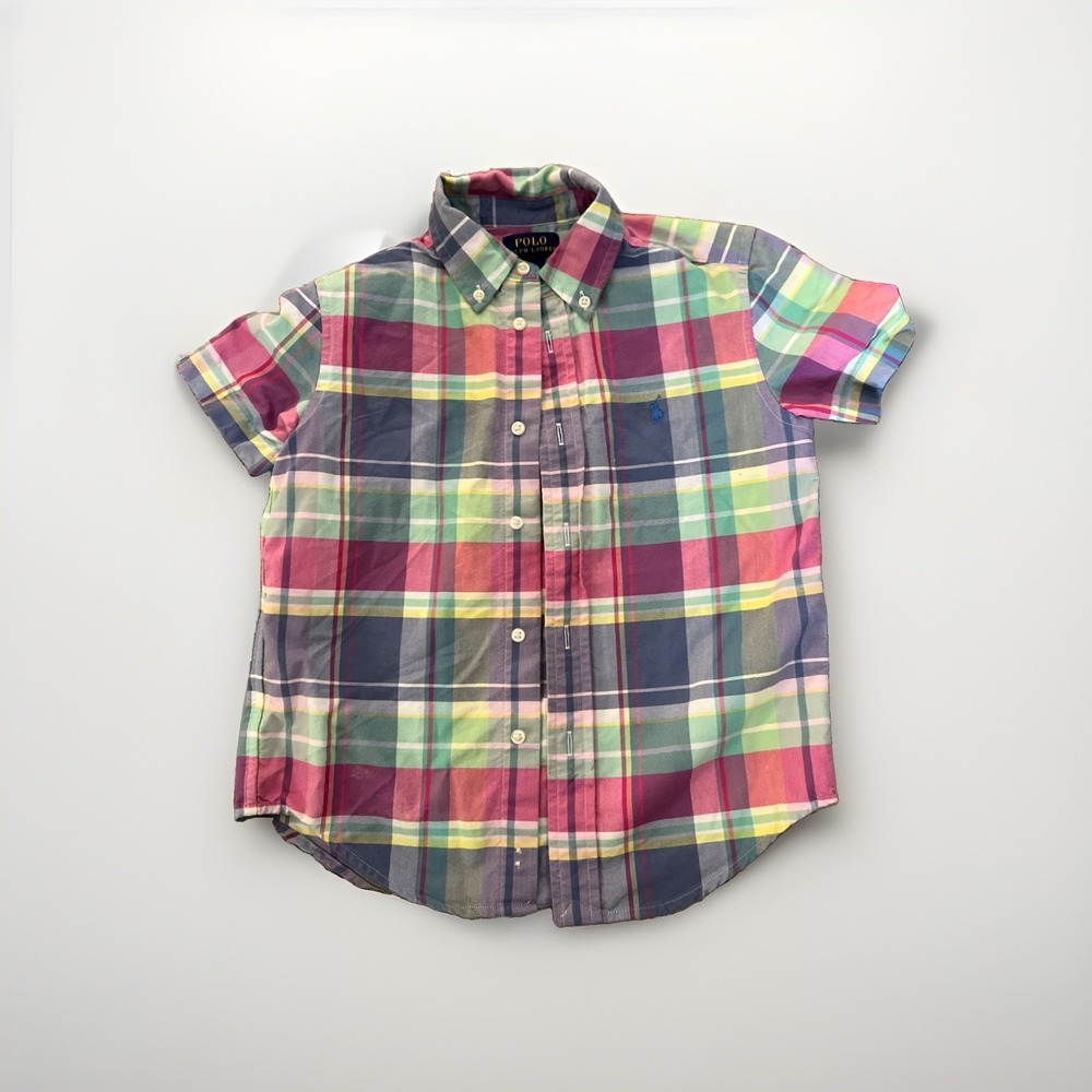 Polo Ralph Lauren Size Six Boys Plaid Multicolor Button Down